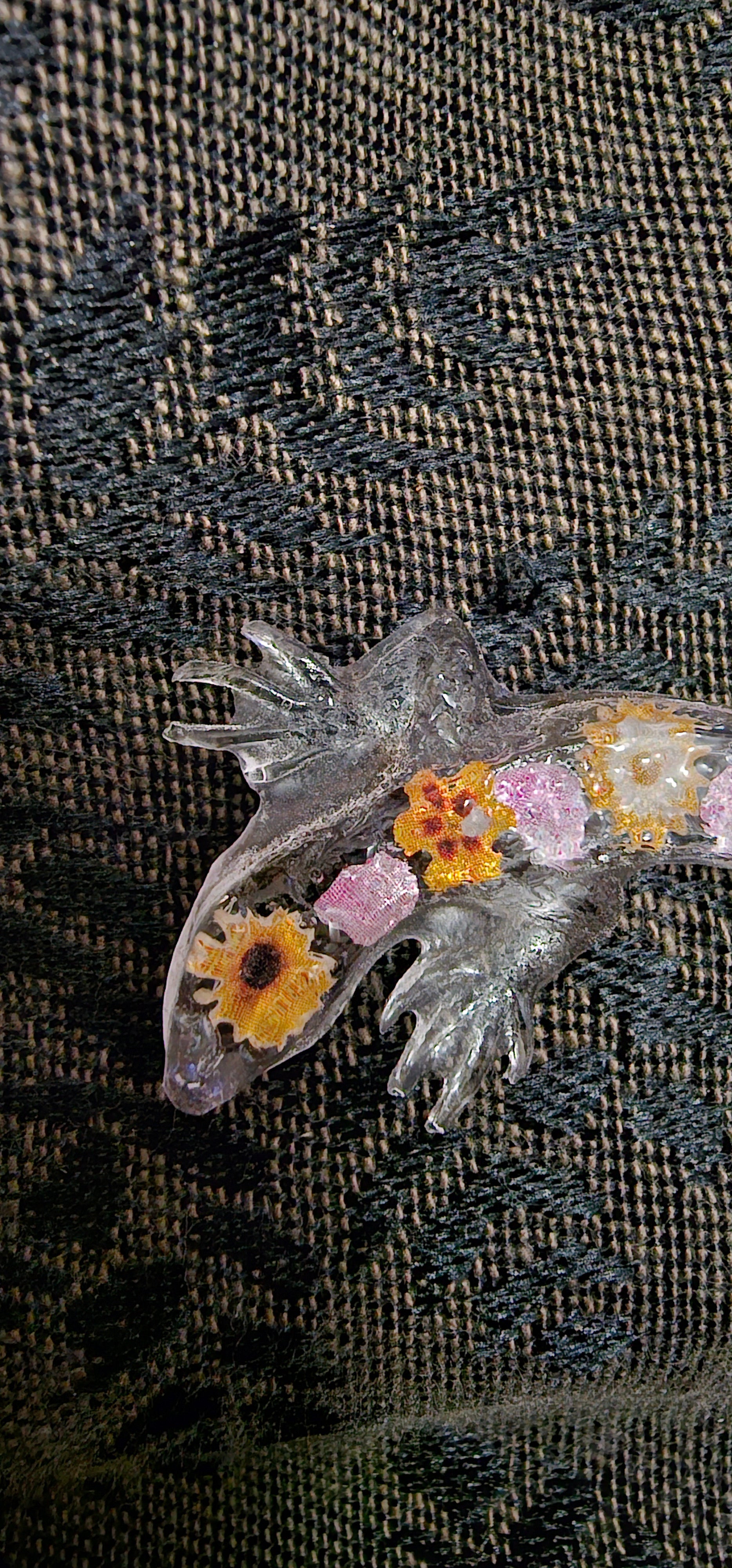 Floral Resin Gecko | Handmade Cottagecore Decor | One of a Kind | Resin Art Australia