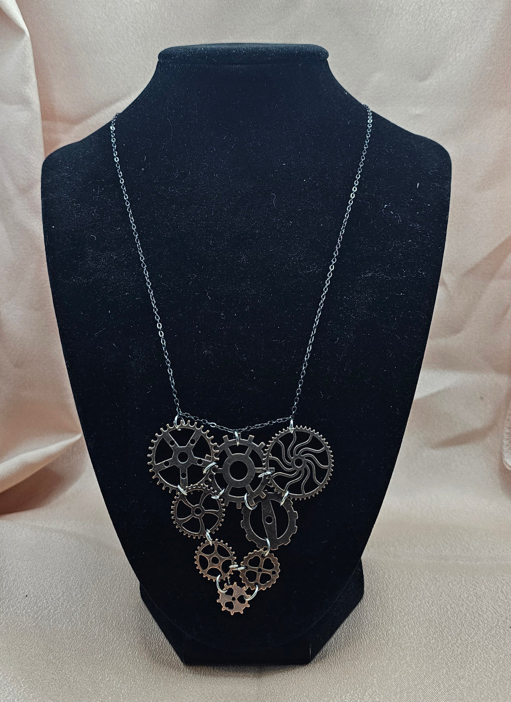 Steampunk Gear Necklace | Bronze Clockwork Pendant | Handmade Gothic Industrial Jewellery Australia