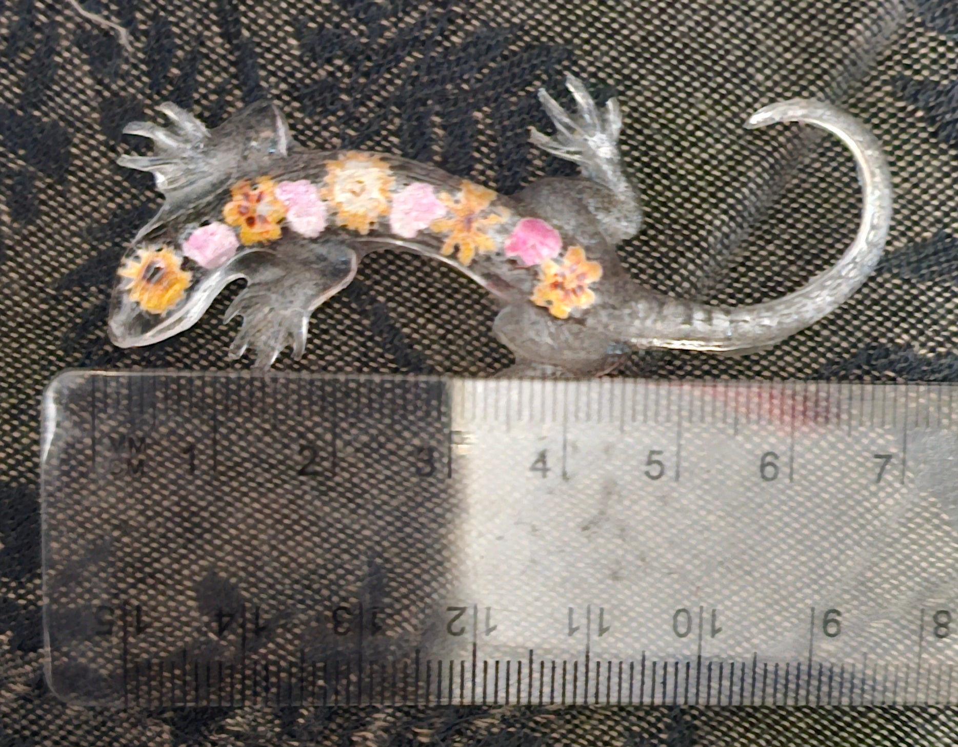 Floral Resin Gecko | Handmade Cottagecore Decor | One of a Kind | Resin Art Australia