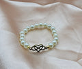 Pearl & Gold Infinity Heart Beaded Bracelet | Coquette Bridal Romantic Jewellery | Handmade in Australia