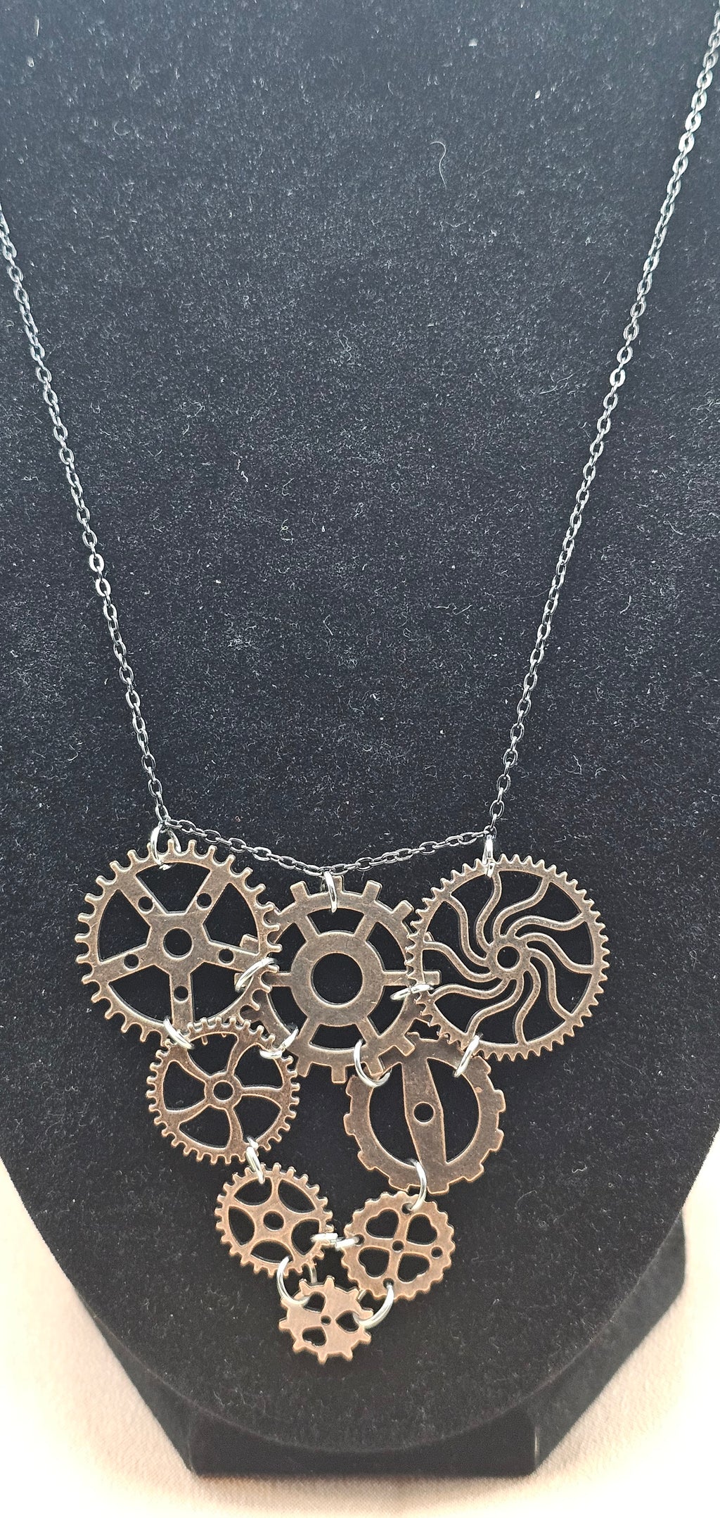 Steampunk Gear Necklace | Bronze Clockwork Pendant | Handmade Gothic Industrial Jewellery Australia