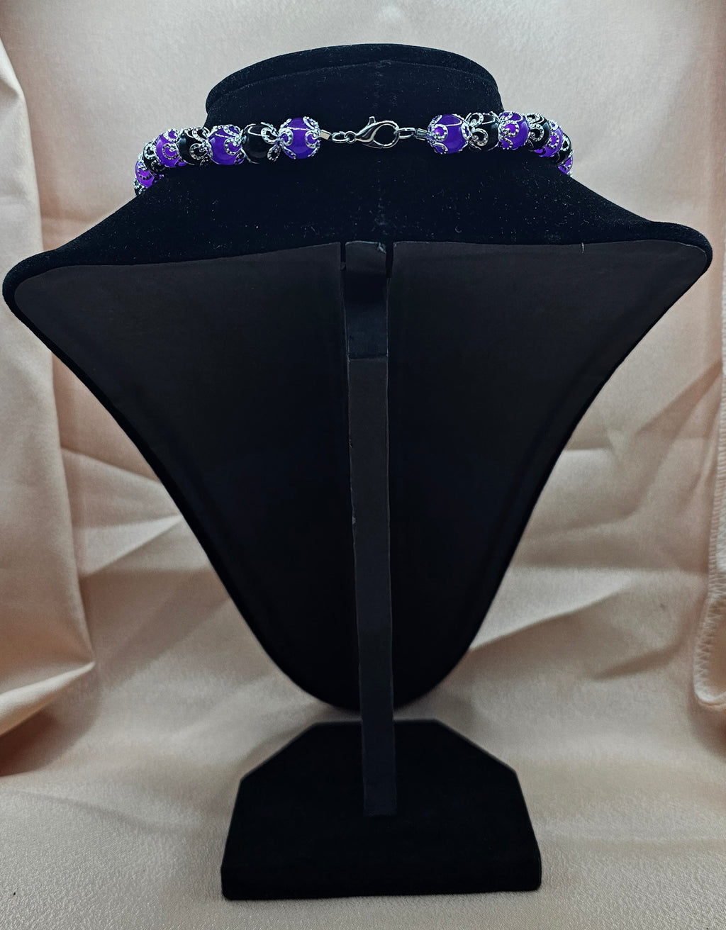 Purple & Black Pentagram Necklace | Gothic Filigree | Handmade Witchy Jewellery
